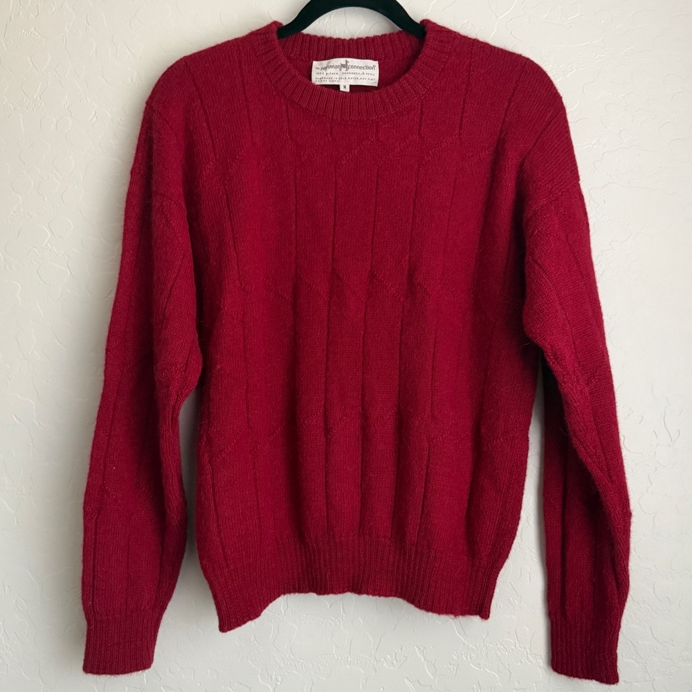 Peruvian Connection Women's‎ Alpaca Wool Sweater Red Medium
